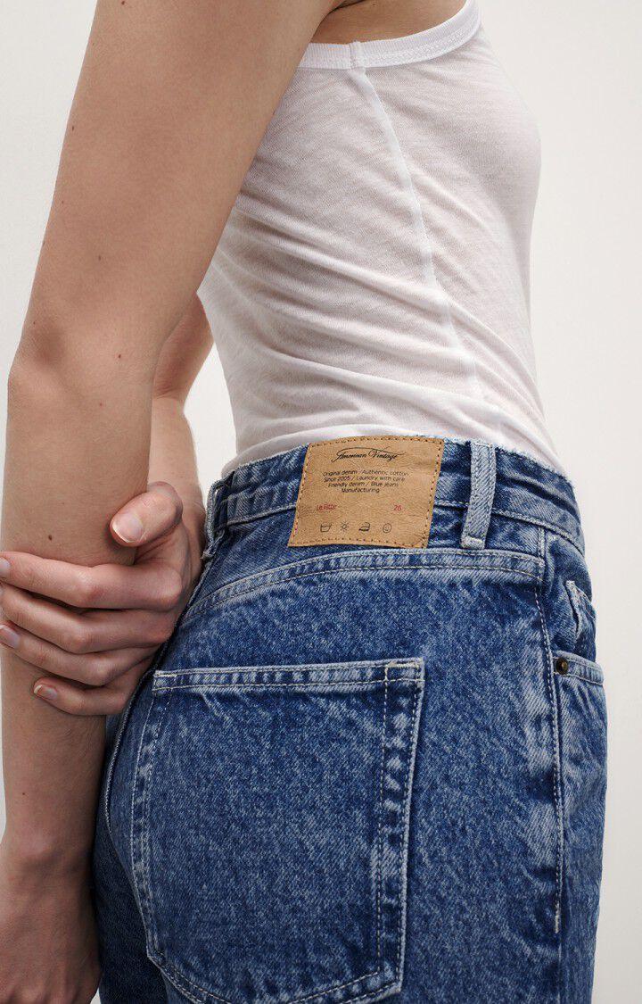 American Vintage Jean Fitté Femme Wipy - STONE POIVRE ET SEL Bleu - E22