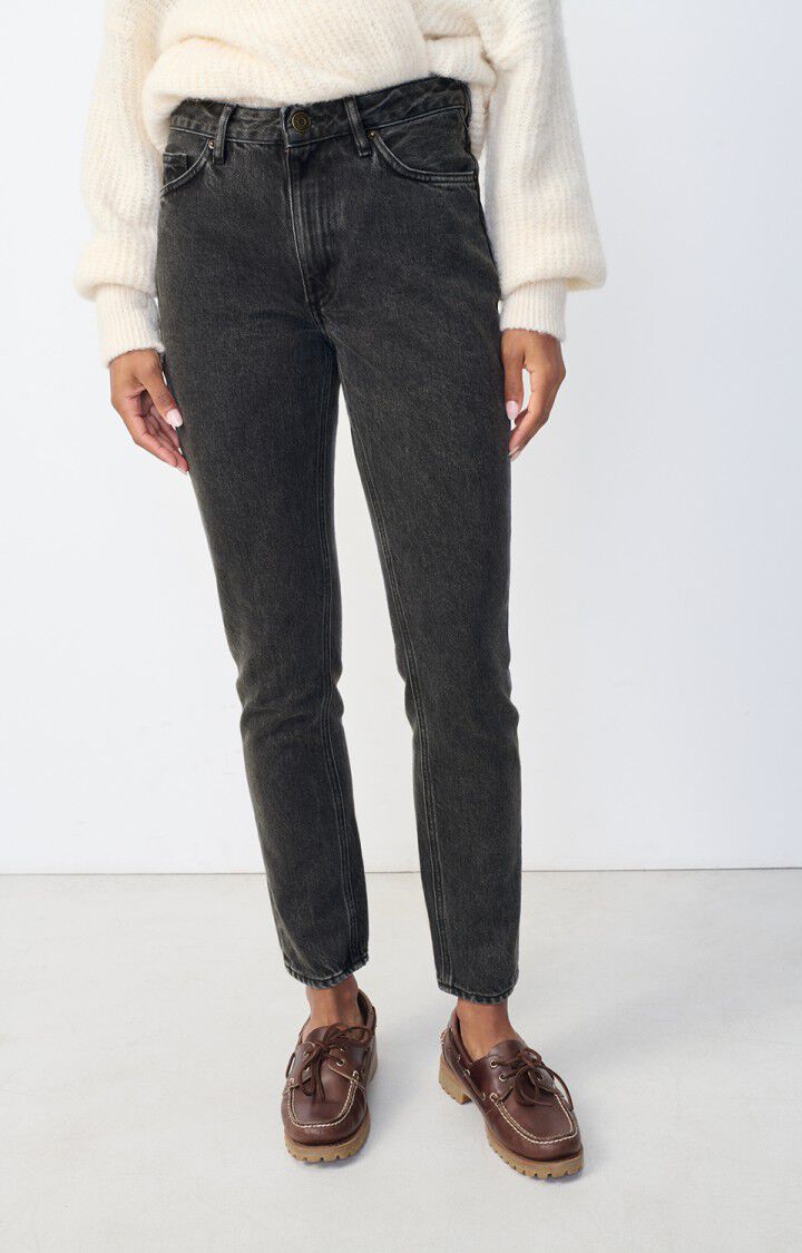 american vintage Jean fitté femme Yopday - BLACK POIVRE ET SEL Noir - E25