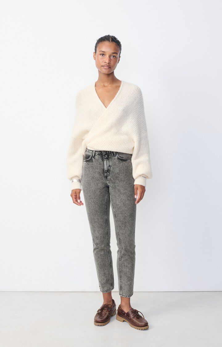 American Vintage Jean Fitté Femme Yopday - SALT AND PEPPER Gris - E25