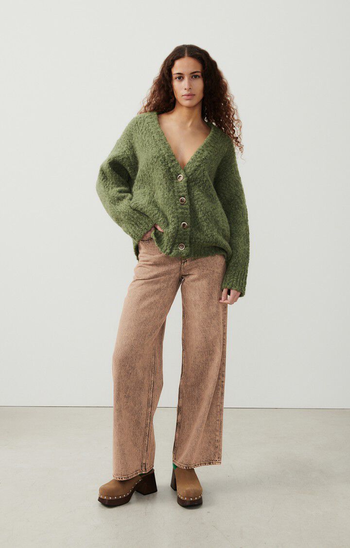 American Vintage Jean Flare Femme Blinewood - SURTEINT NUDE Marron - E24