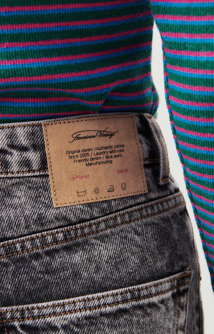 American Vintage Jean Flare Femme Yopday - SNOW BLACK Gris - E24