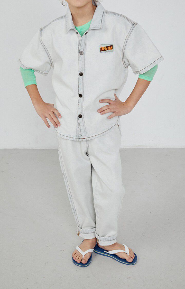 american vintage Jean worker enfant Joybird - SUPER BLEACHED Blanc - E23