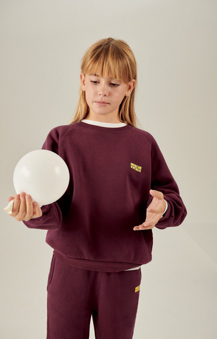 American Vintage Jogging Enfant Izubird - BORDEAUX VINTAGE Rouge - H23