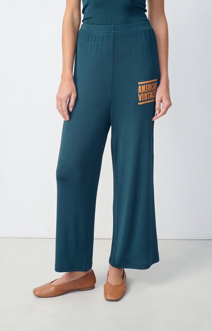 american vintage Jogging femme Azyro - PETROLE Bleu - H24