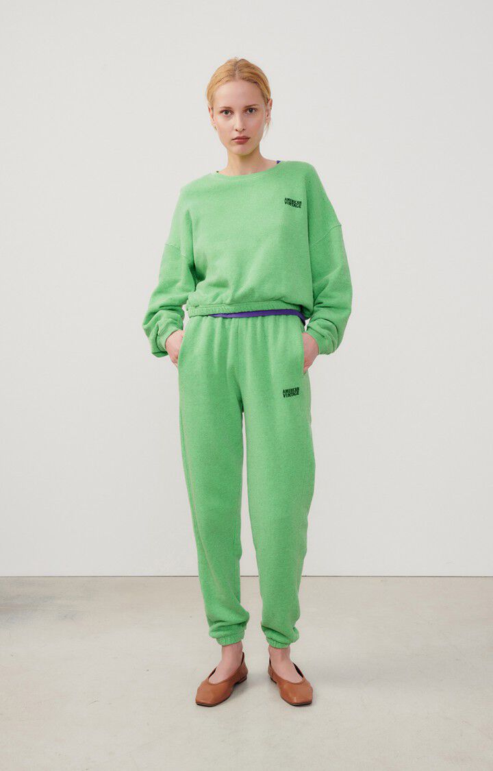 American Vintage Jogging Femme Doven - PERRUCHE SURTEINT Vert - E24
