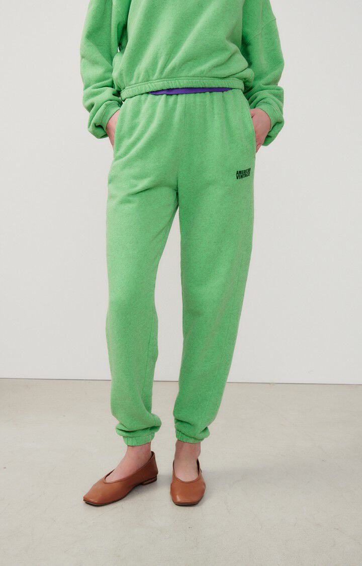 american vintage Jogging femme Doven - PERRUCHE SURTEINT Vert - E24