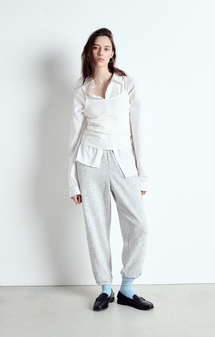 American Vintage Jogging Femme Evona - GRIS CLAIR CHINE Gris - E25