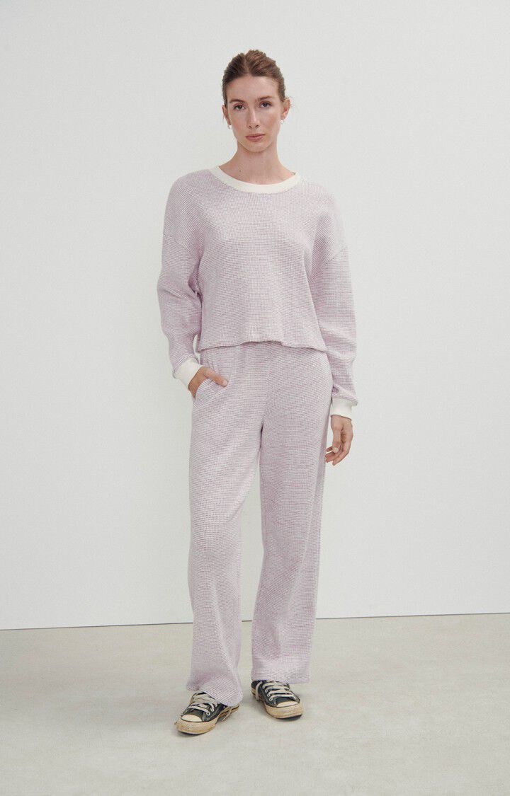 American Vintage Jogging Femme Gykotown - CARREAUX ULTRA VIOLET Violet - H23