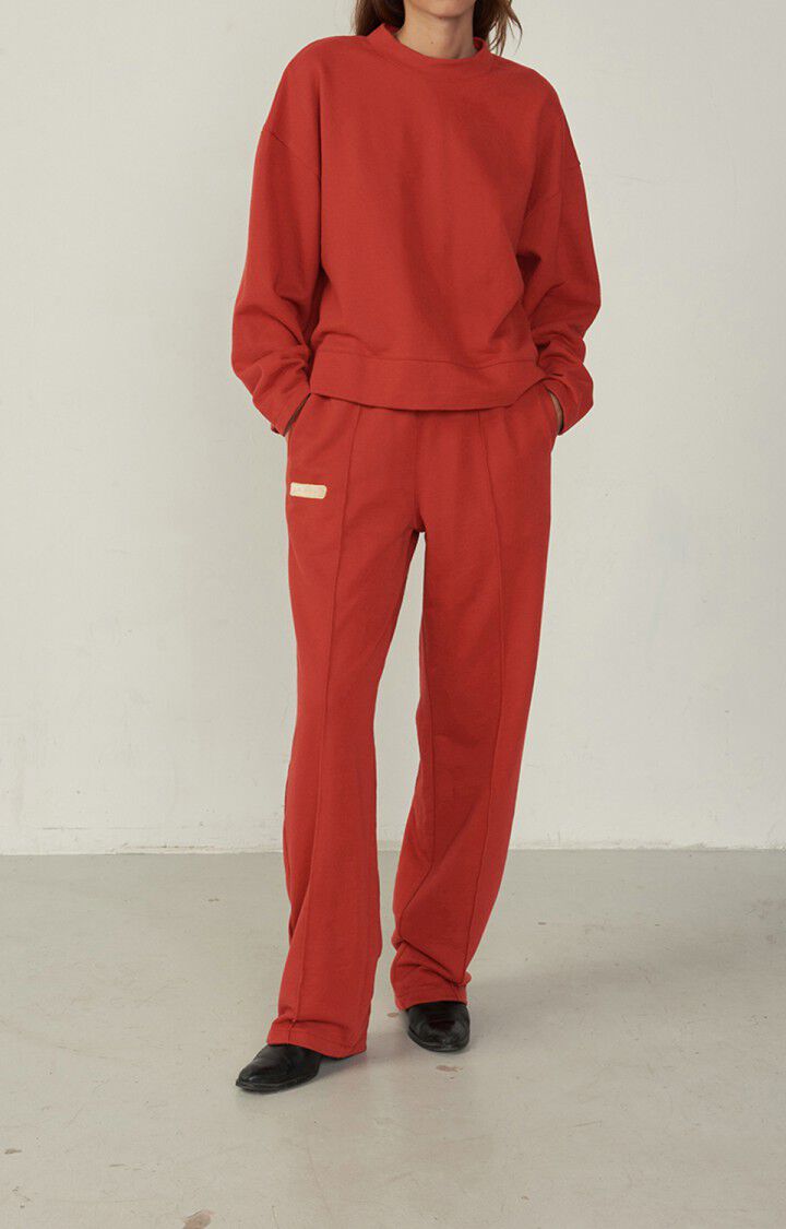 American Vintage Jogging Femme Opoby - NOYER Rouge - H22