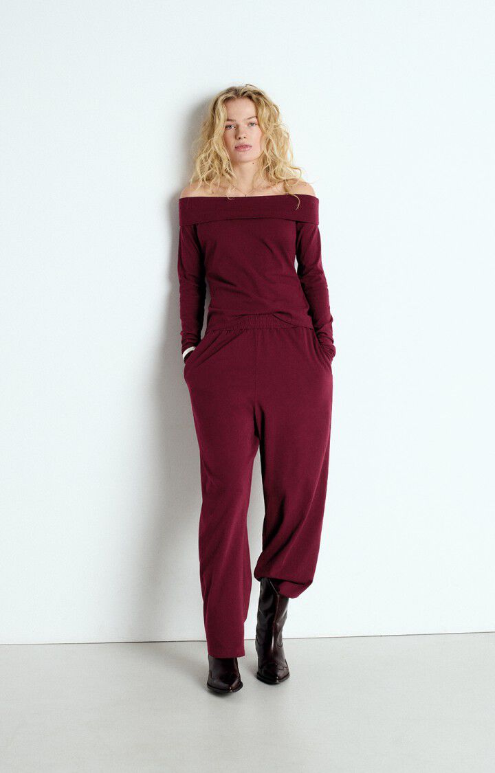 American Vintage Jogging Femme Ouky - BORDEAUX VINTAGE Rouge - E25