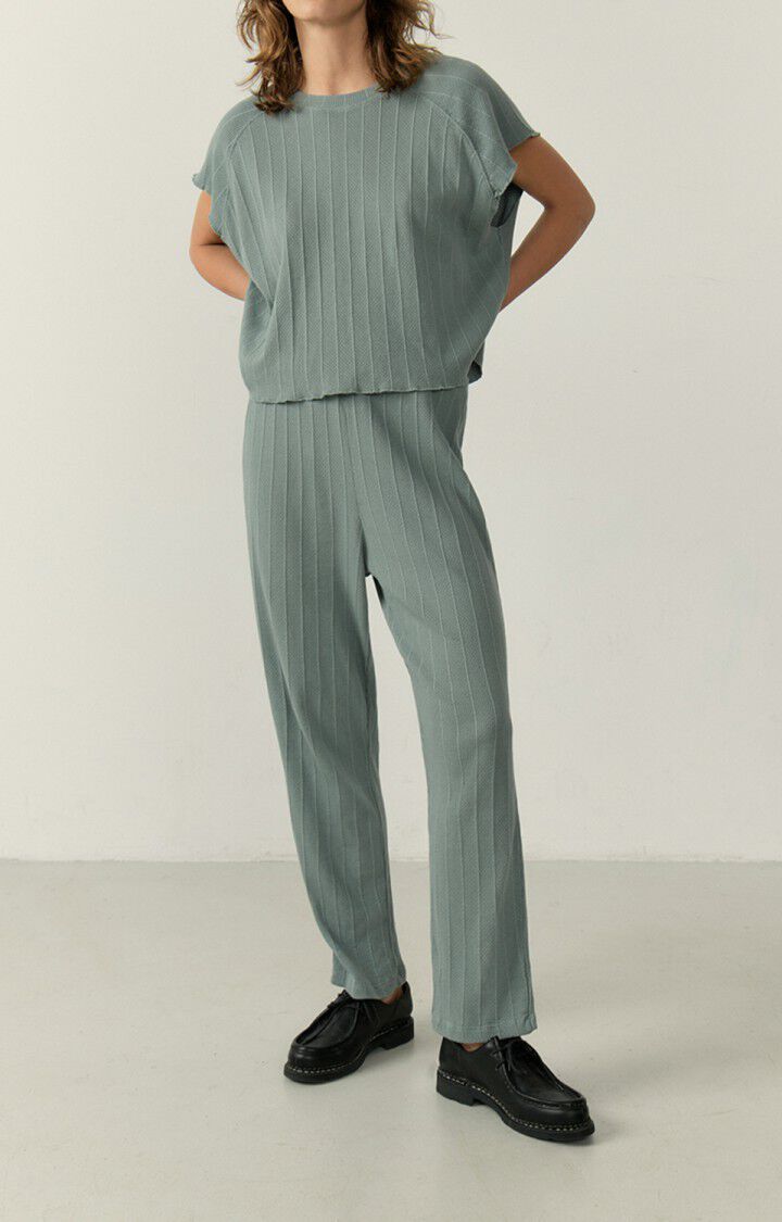 american vintage Jogging femme Pyjsun - VERT DE GRIS Vert - E23