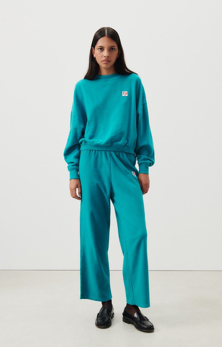 American Vintage Jogging Femme Rullow - VERT CANARD Bleu - H23