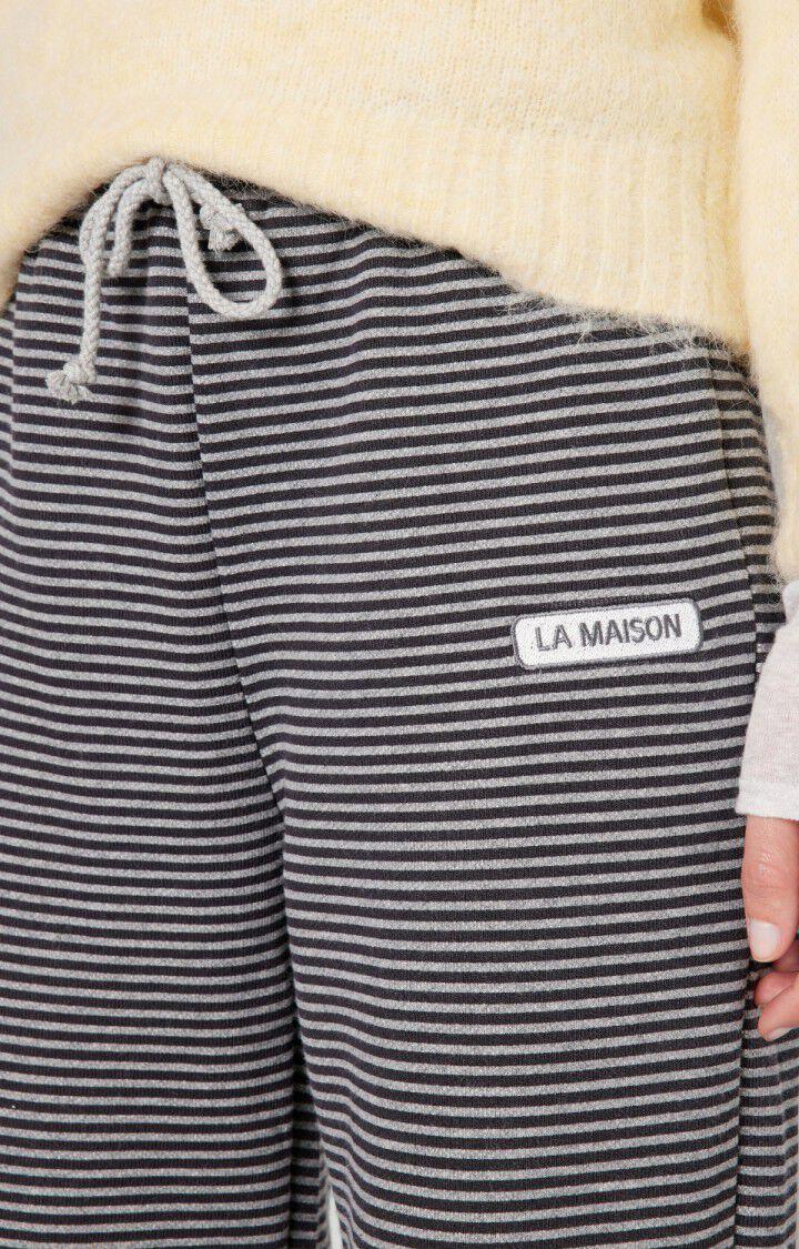 American Vintage Jogging Femme Tuzbay - CARBONE RAYE GRIS CHINE Noir - H22