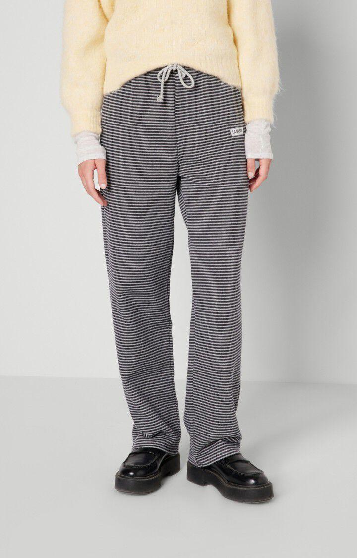 american vintage Jogging femme Tuzbay - CARBONE RAYE GRIS CHINE Noir - H22