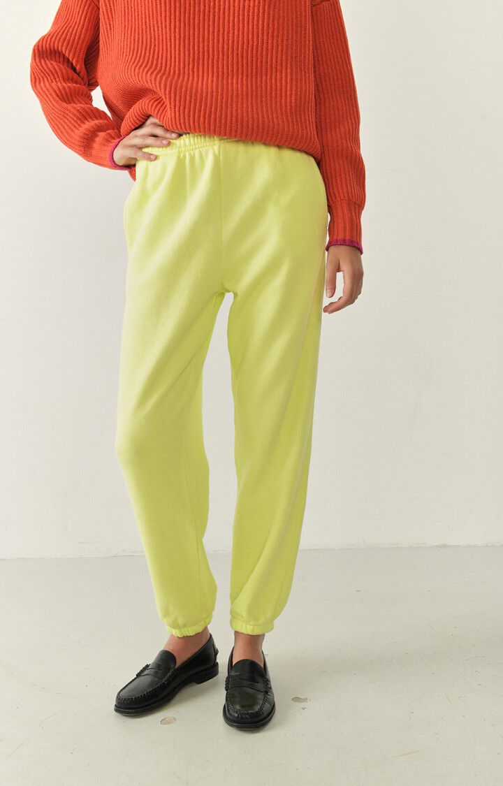 american vintage Jogging femme Uticity - LIME VINTAGE Jaune - H22