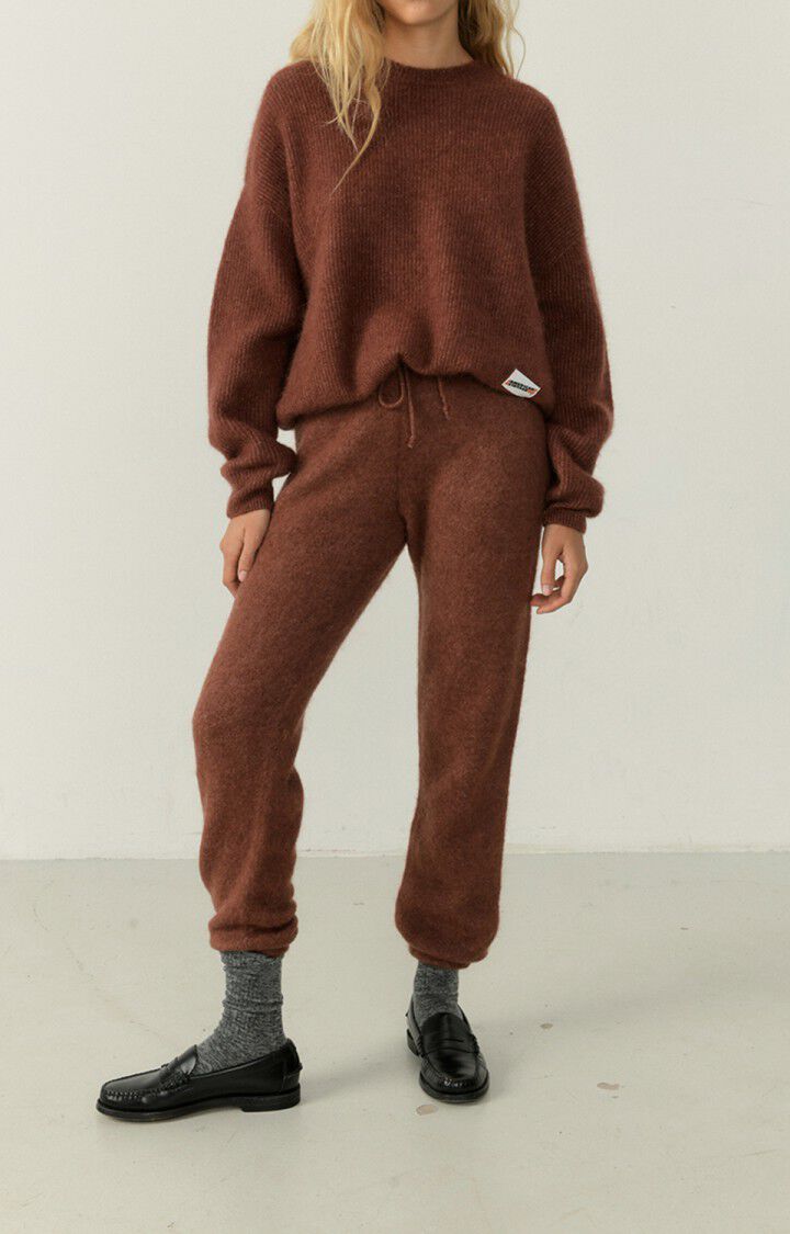 American Vintage Jogging Femme Vitow - CHATAIGNIER CHINE Marron - H22