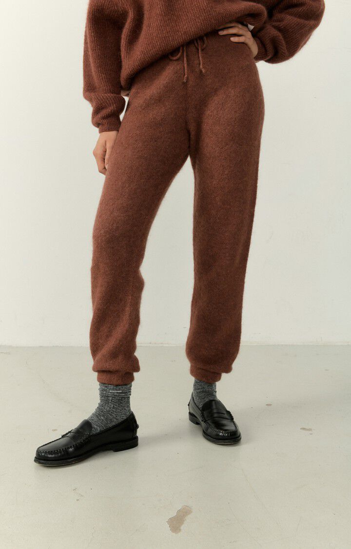 american vintage Jogging femme Vitow - CHATAIGNIER CHINE Marron - H22