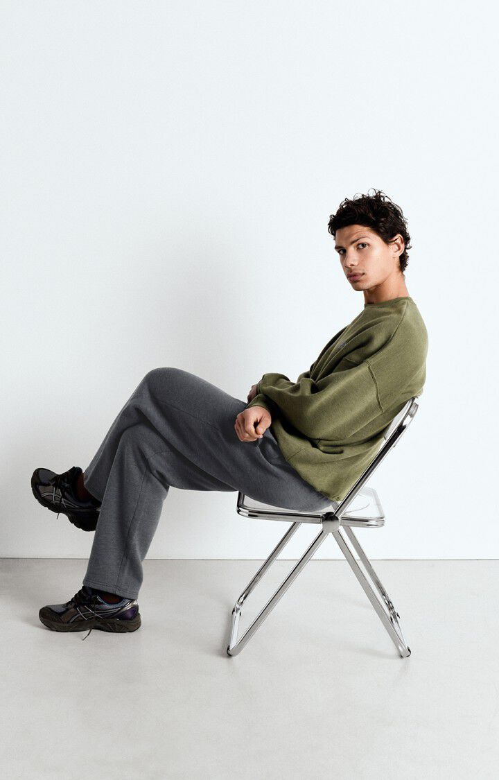 American Vintage Jogging Homme Doven - CARBONE SURTEINT Noir - E25