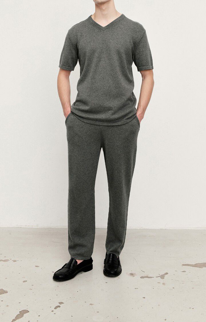 American Vintage Jogging Homme Kezistreet - ANTHRACITE CHINE Gris - E22