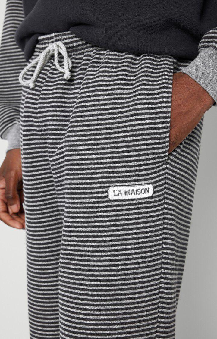 American Vintage Jogging Homme Tuzbay - CARBONE RAYE GRIS CHINE Noir - H22