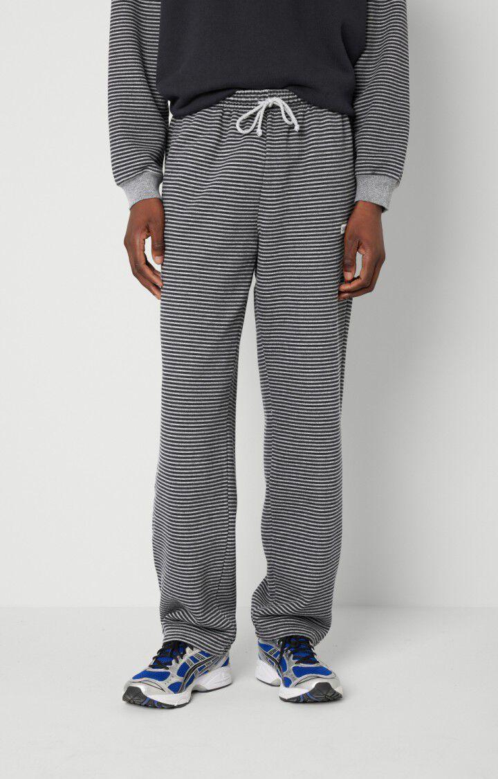 American Vintage Jogging Homme Tuzbay - CARBONE RAYE GRIS CHINE Noir - H22