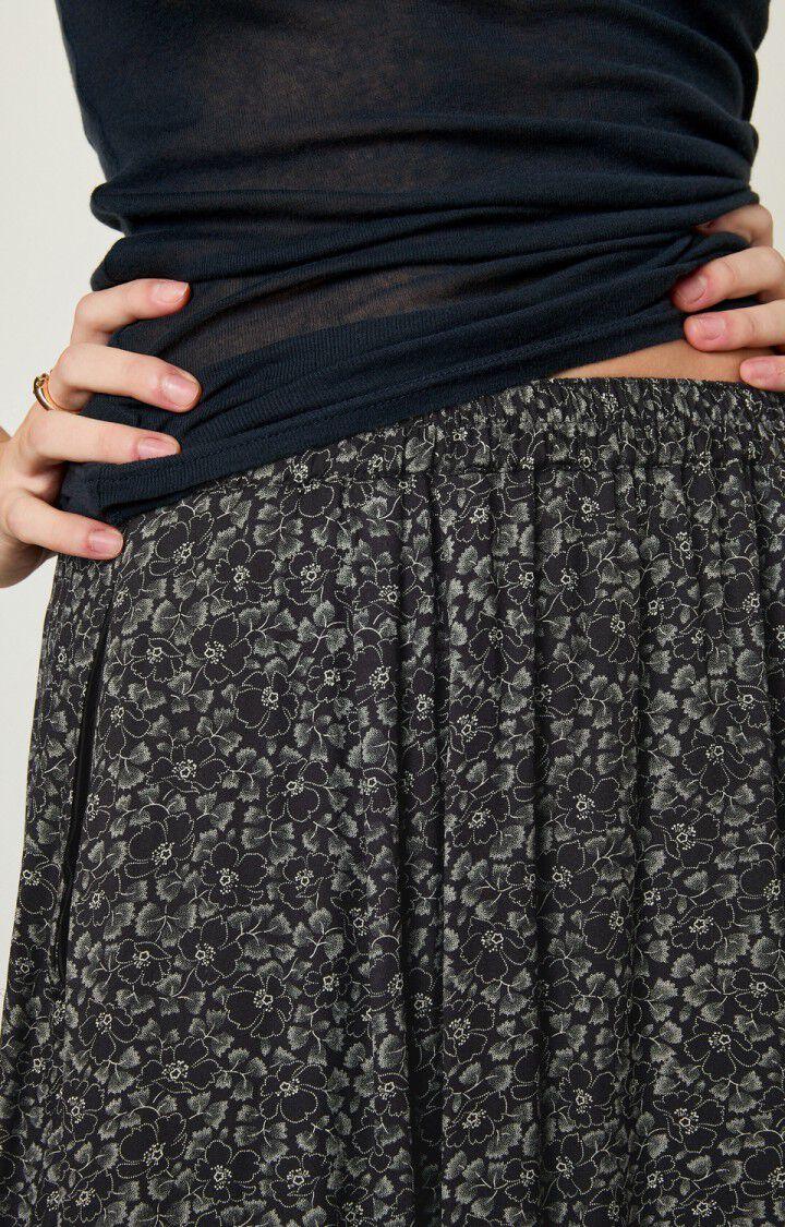 American Vintage Jupe Femme Aboodi - JOSEPHINE Longue Noir - E21