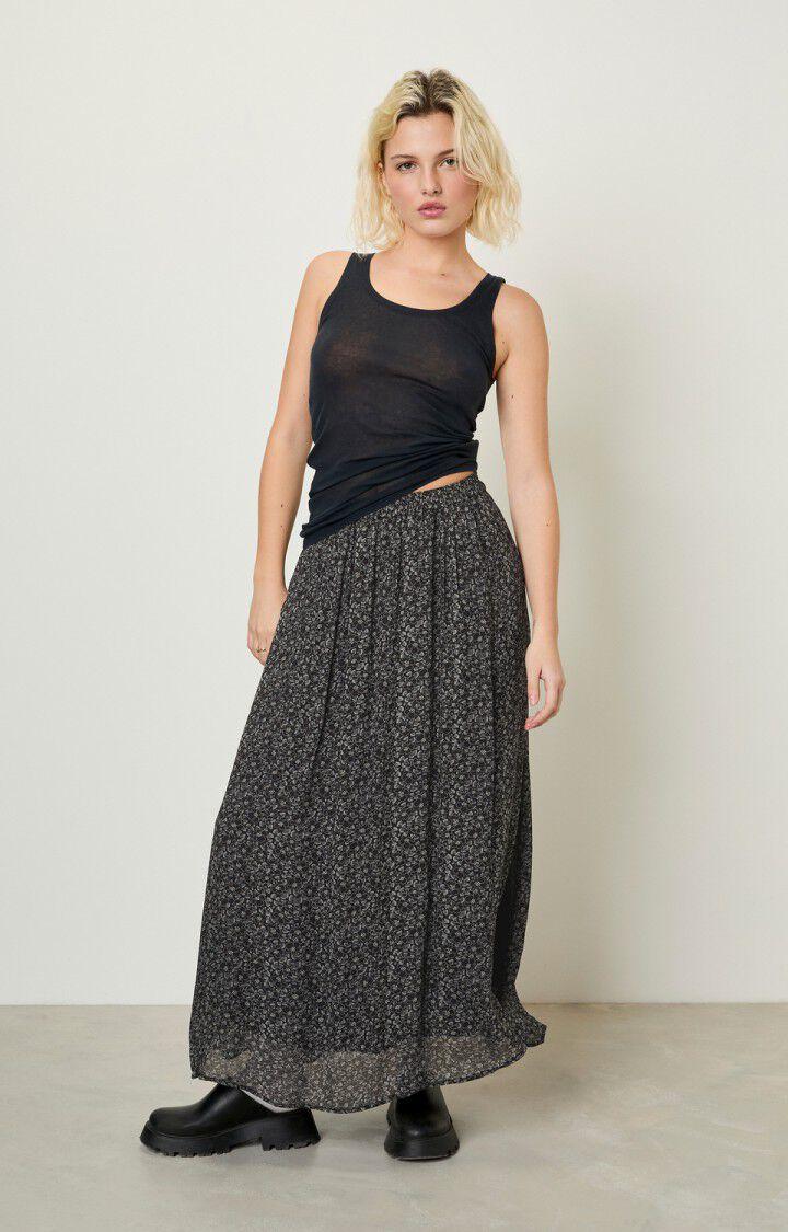 American Vintage Jupe Femme Aboodi - JOSEPHINE Longue Noir - E21