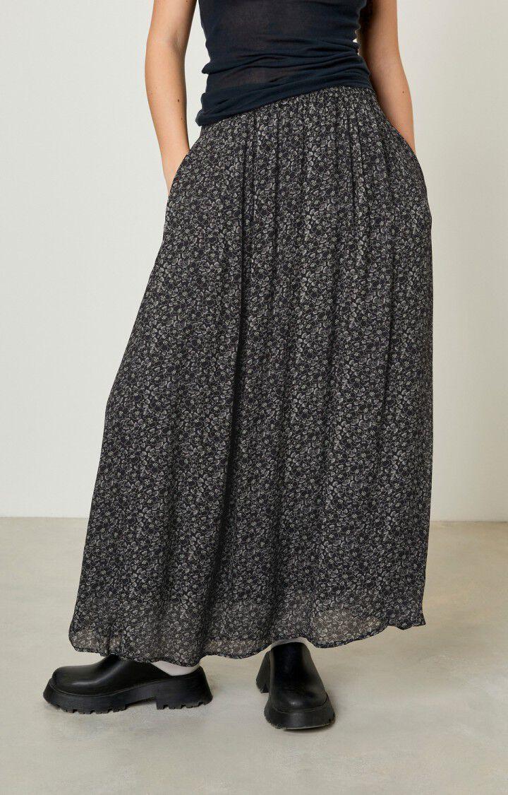 american vintage Jupe femme Aboodi - JOSEPHINE Longue Noir - E21
