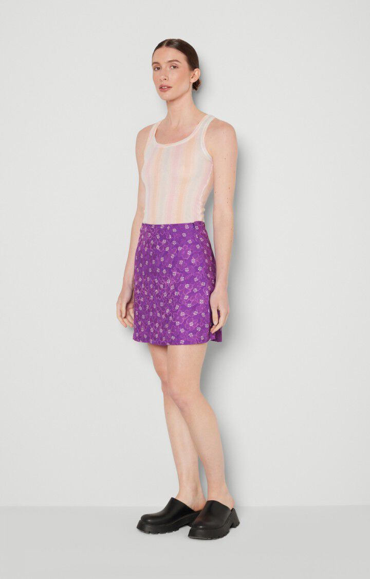 American Vintage Jupe Femme Bukbay - ANITA Courte Violet - E23