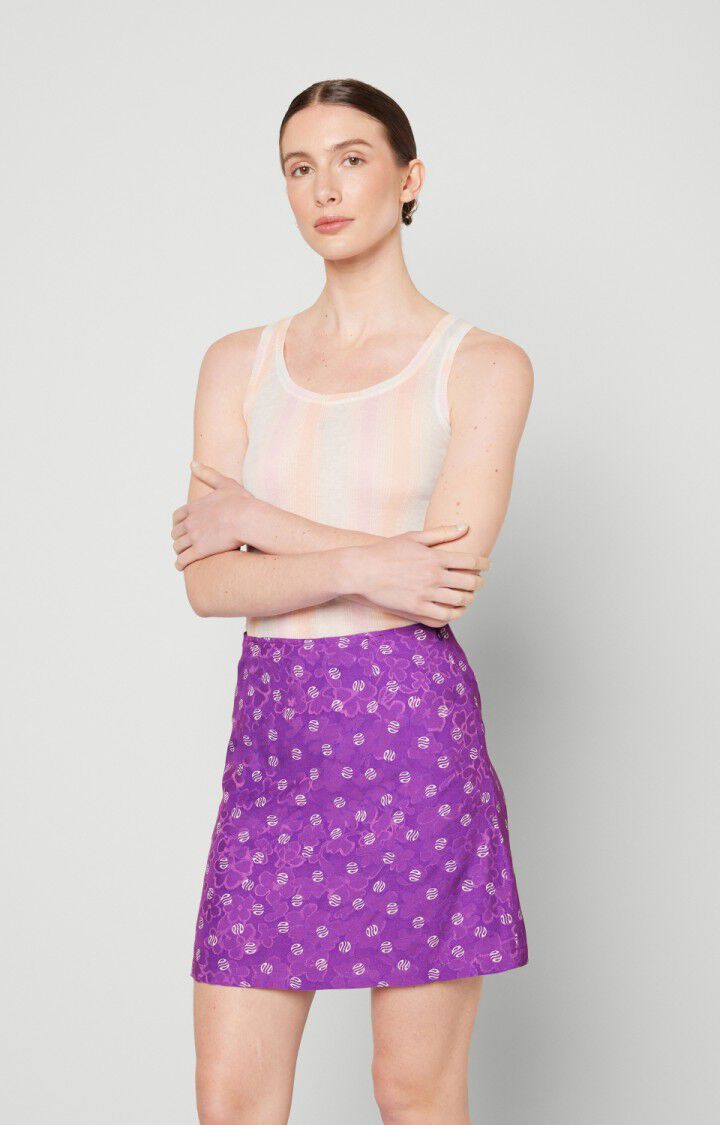 american vintage Jupe femme Bukbay - ANITA Courte Violet - E23