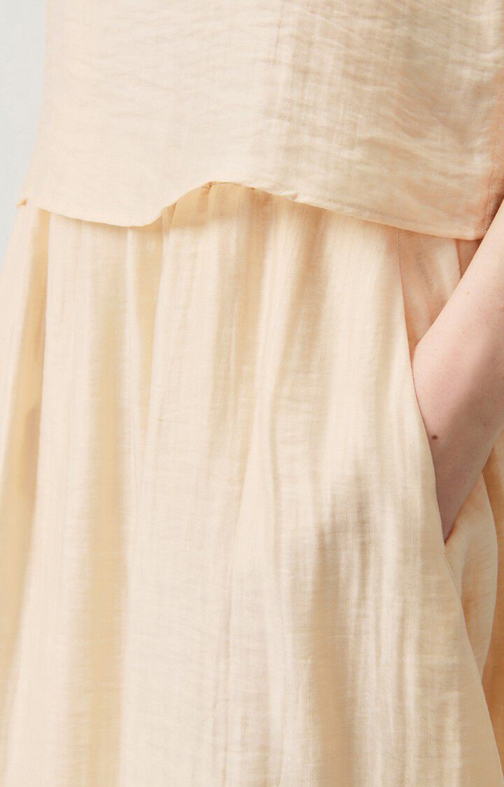 American Vintage Jupe Femme Detown - CHEESECAKE Midi Beige - H24