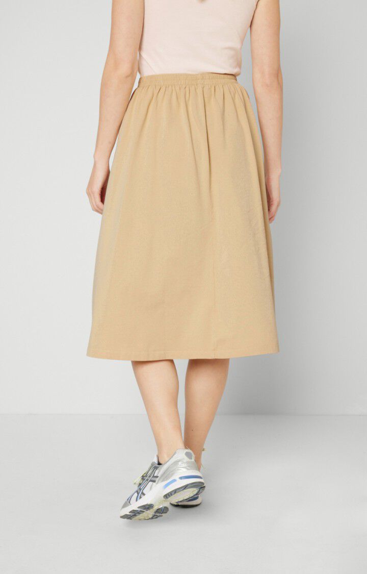 American Vintage Jupe Femme Fizvalley - CEREALE VINTAGE Midi Beige - E22