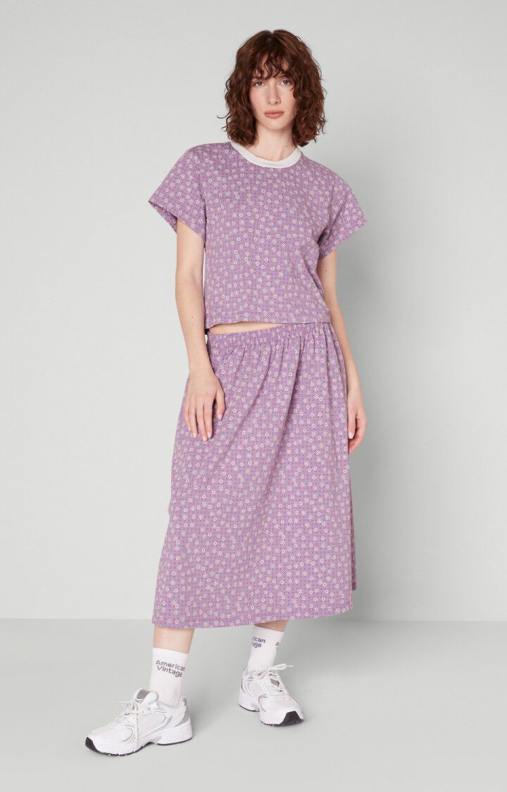American Vintage Jupe Femme Fizvalley - TESS Midi Violet - E22