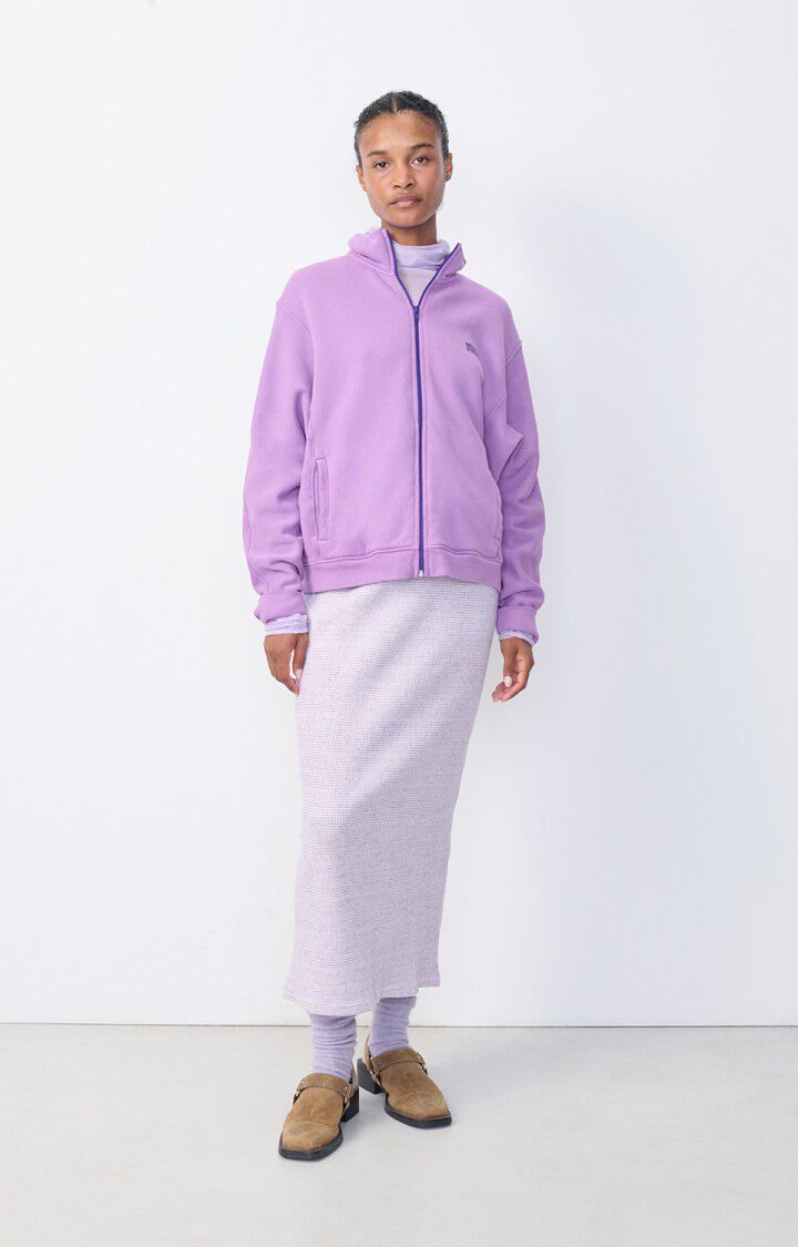 American Vintage Jupe Femme Gykotown - CARREAUX ULTRA VIOLET Longue Violet - H23