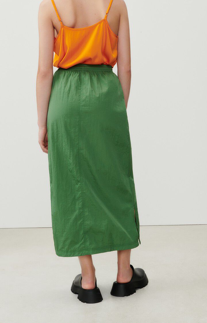 American Vintage Jupe Femme Ikino - FEUILLAGE Midi Vert - E23