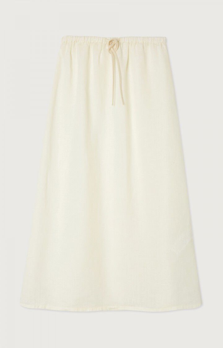 american vintage Jupe femme Ivybo - ECRU Midi Beige - E23