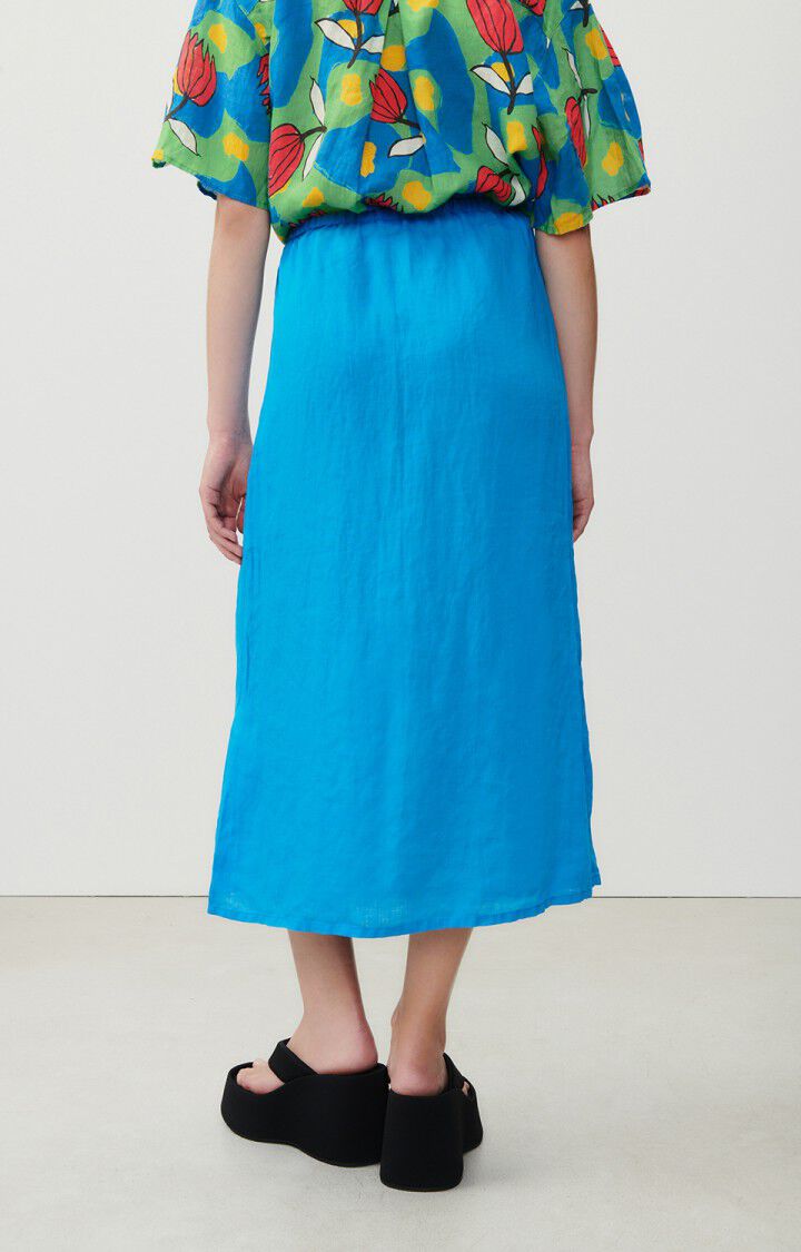 American Vintage Jupe Femme Ivybo - TROPICO Midi Bleu - E23