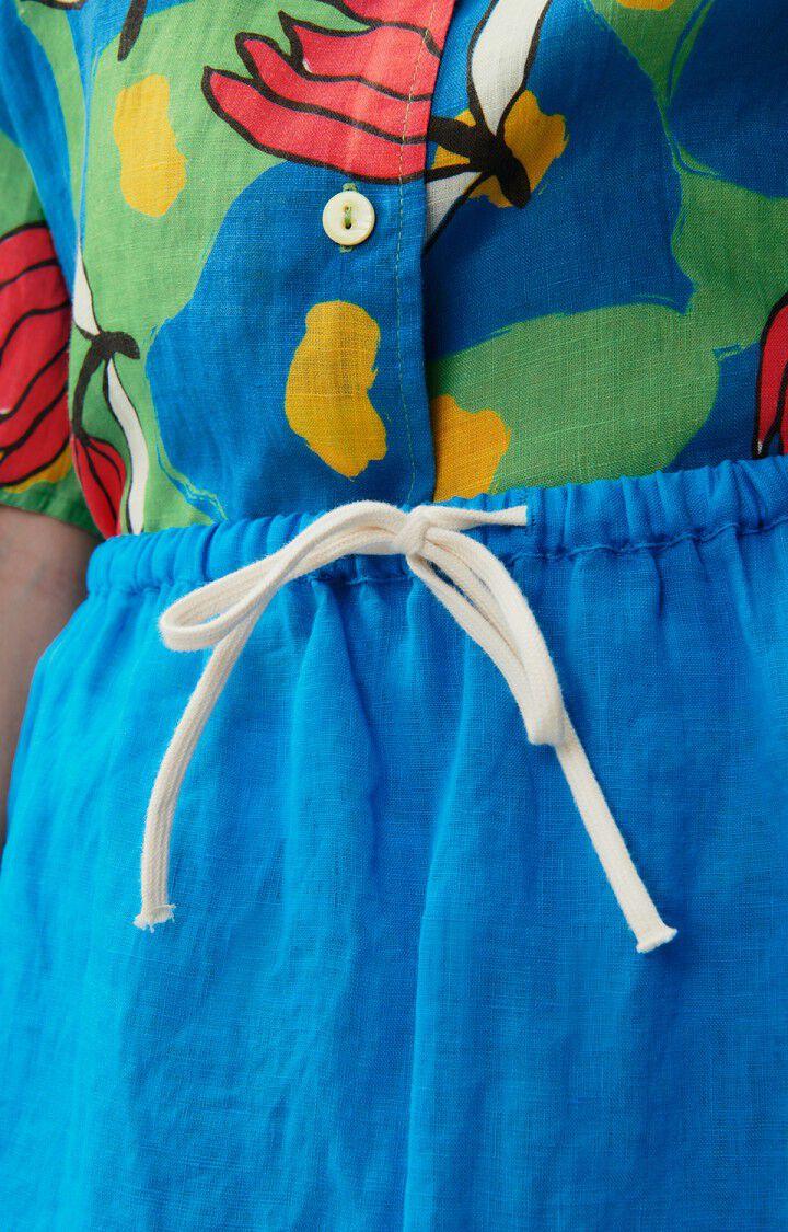 American Vintage Jupe Femme Ivybo - TROPICO Midi Bleu - E23