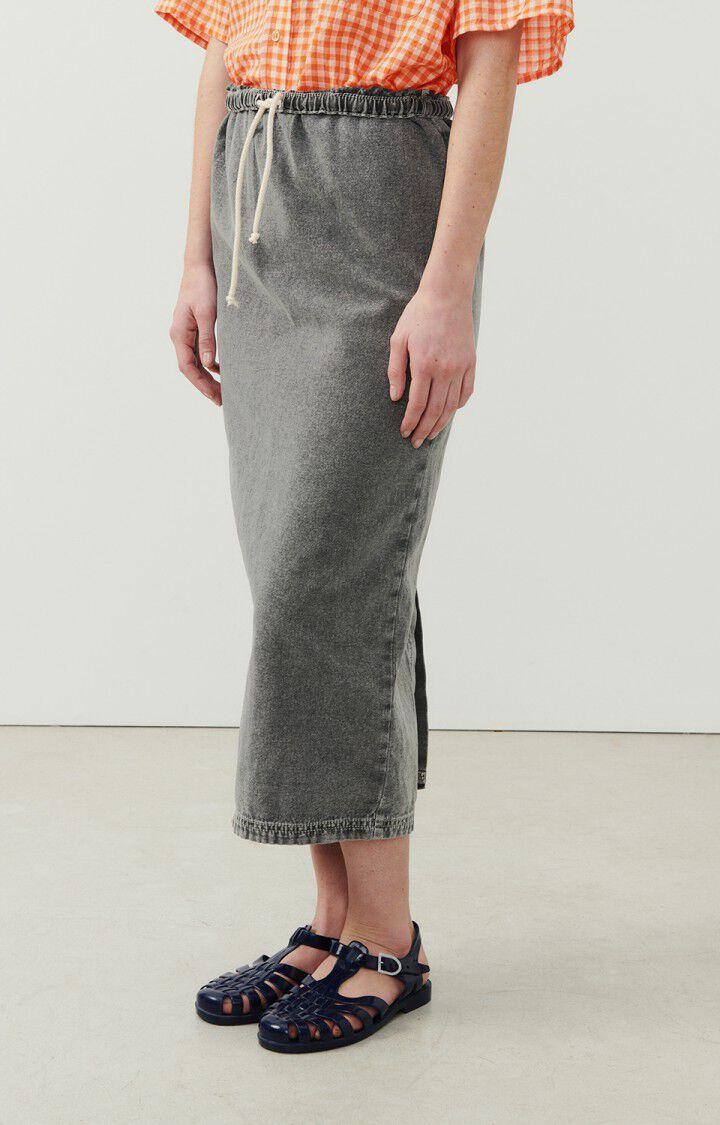 american vintage Jupe femme Jazy - GREY Midi Gris - H24