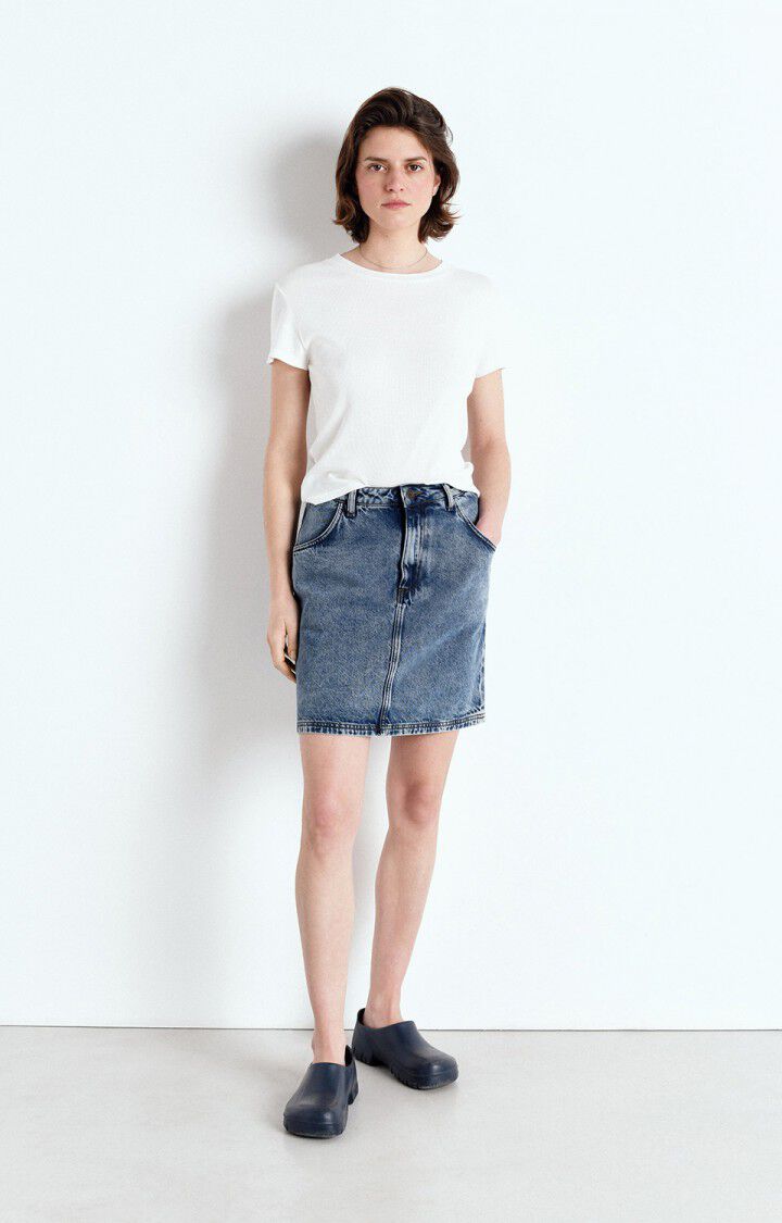 American Vintage Jupe Femme Joybird - STONE Courte Bleu - E25