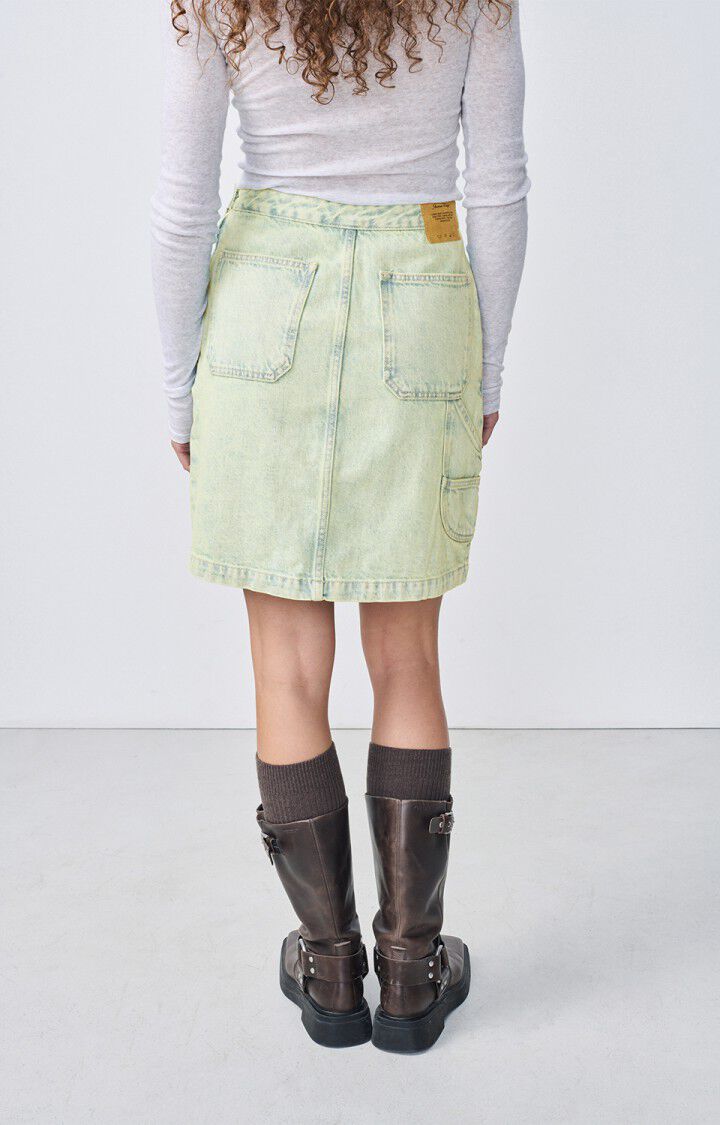 American Vintage Jupe Femme Joybird - SUR TEINTURE VERT Courte Vert - H22