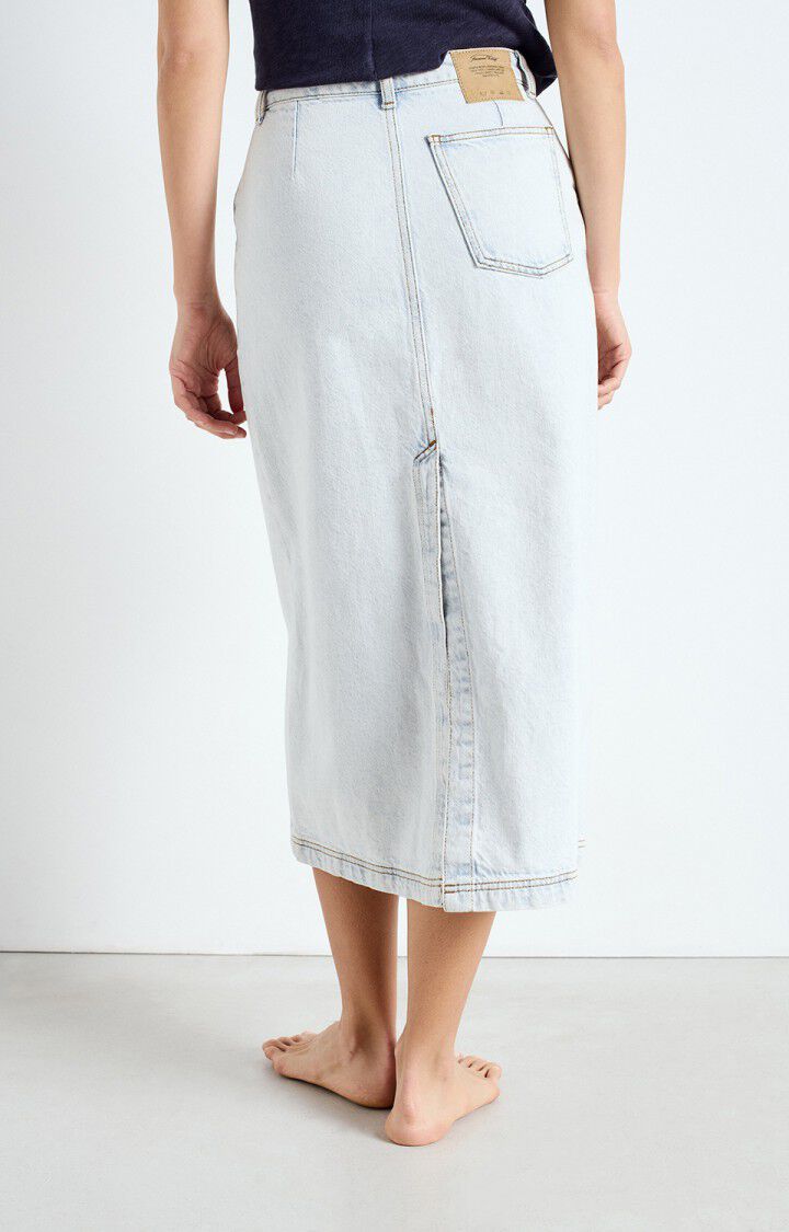 American Vintage Jupe Femme Joybird - WINTER BLEACHED Midi Bleu - E25