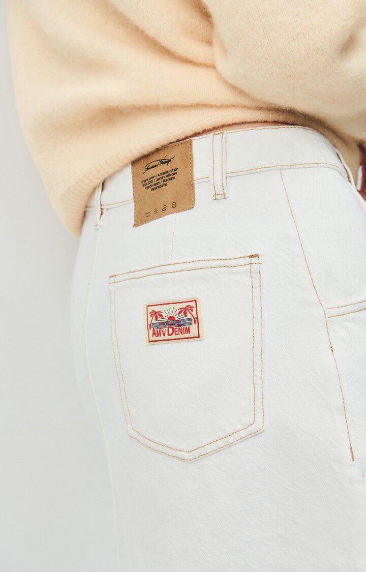 American Vintage Jupe Femme Jozastreet - OFF WHITE Midi Blanc - E25