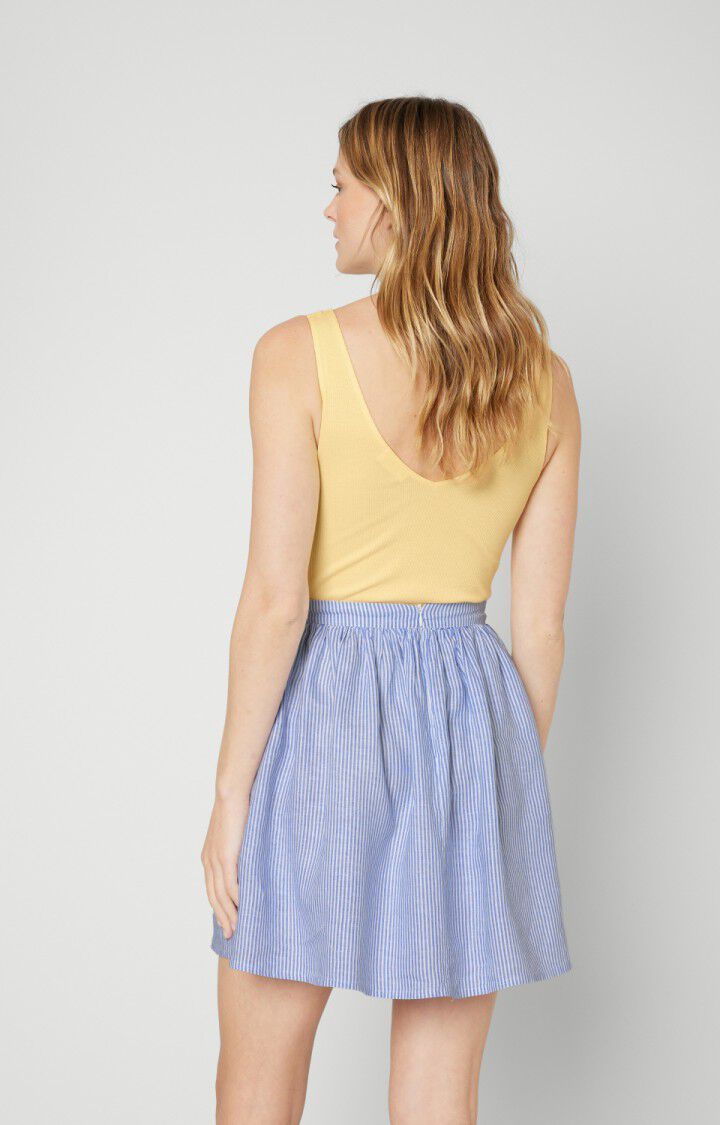 American Vintage Jupe Femme Mukadance - RAYURES BLEU Courte Bleu - E18