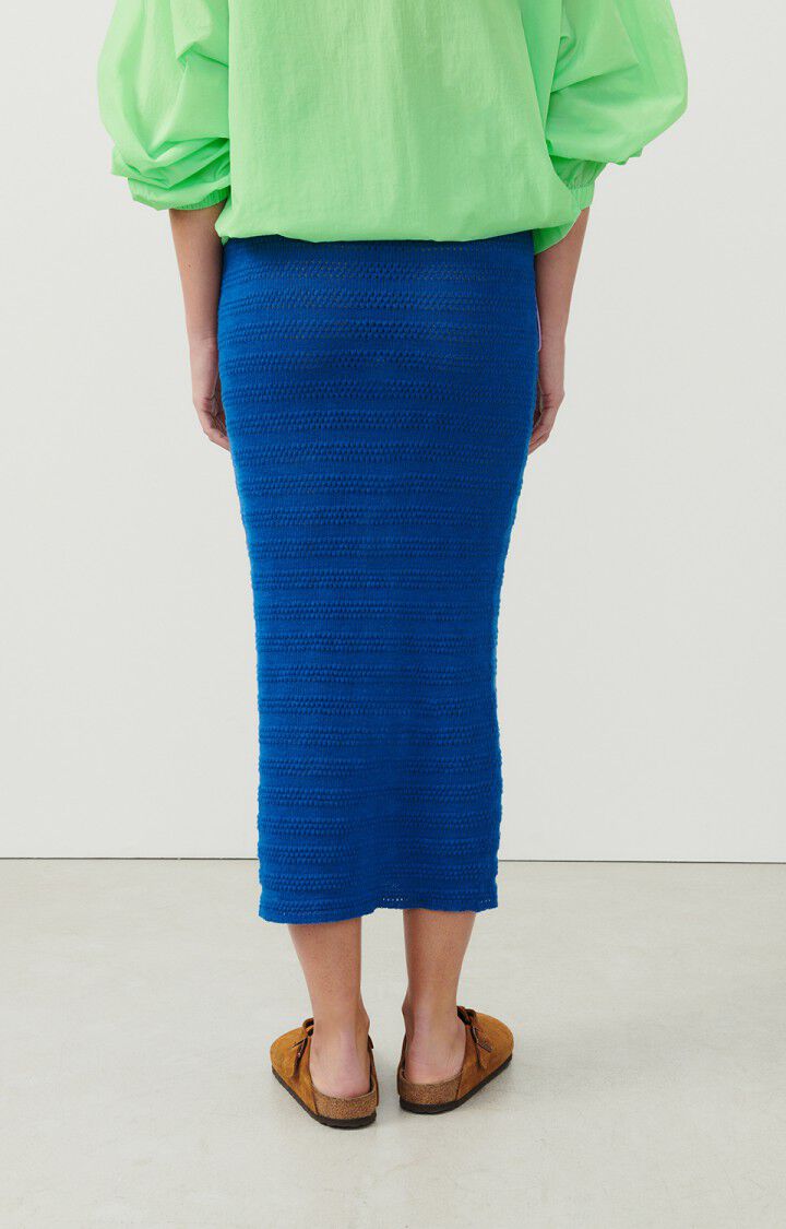 American Vintage Jupe Femme Nyama - BLEU ROI Midi Bleu - E24