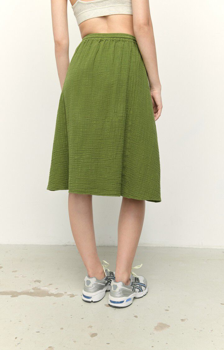 American Vintage Jupe Femme Oyobay - CROCODILE Midi Vert - E22