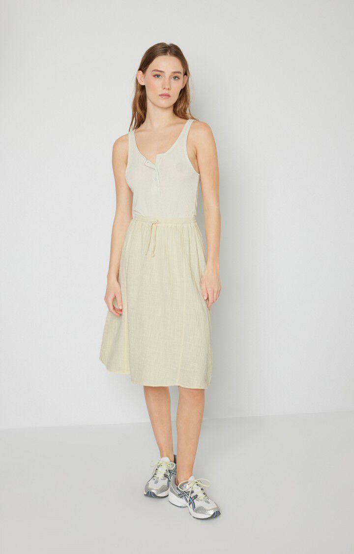American Vintage Jupe Femme Oyobay - ECRU Midi Beige - E22