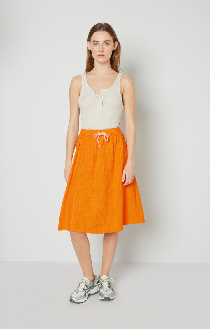 American Vintage Jupe Femme Oyobay - ORANGEADE Midi Orange - E22