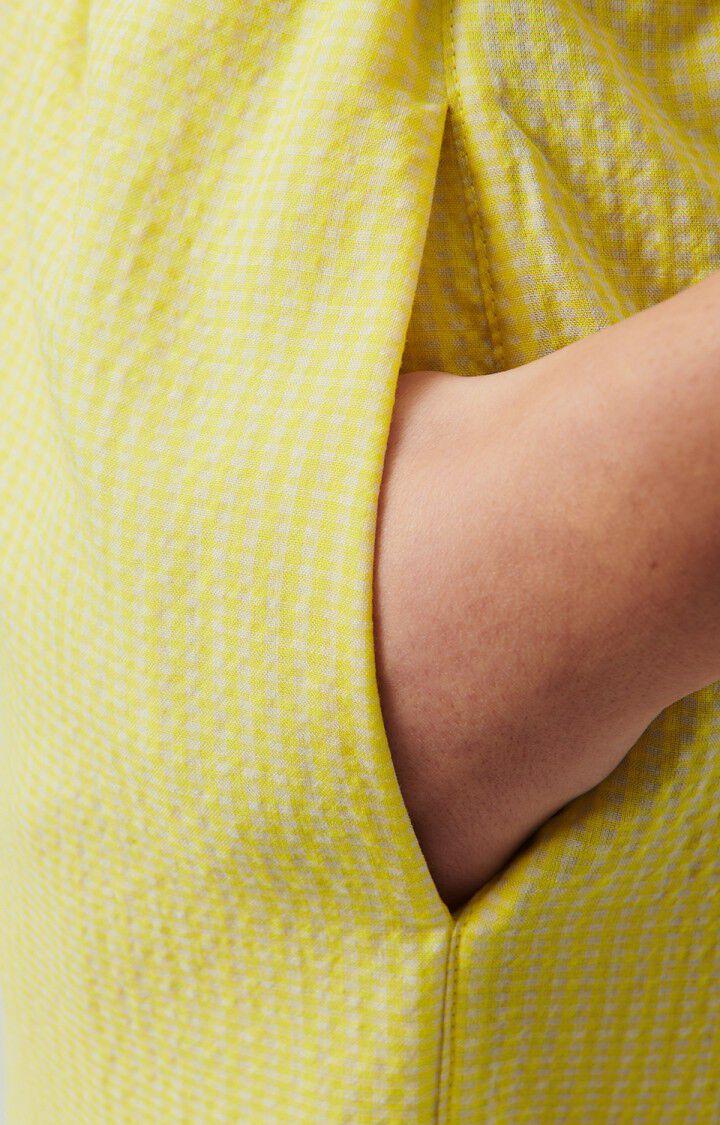 American Vintage Jupe Femme Pykoboo - VICHY JAUNE FLUO Midi Jaune - E24