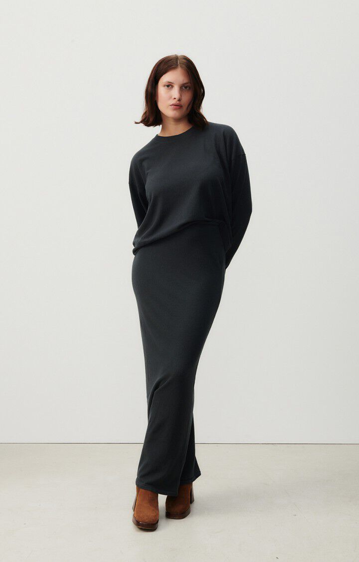 American Vintage Jupe Femme Rakabay - CARBONE Longue Noir - E24